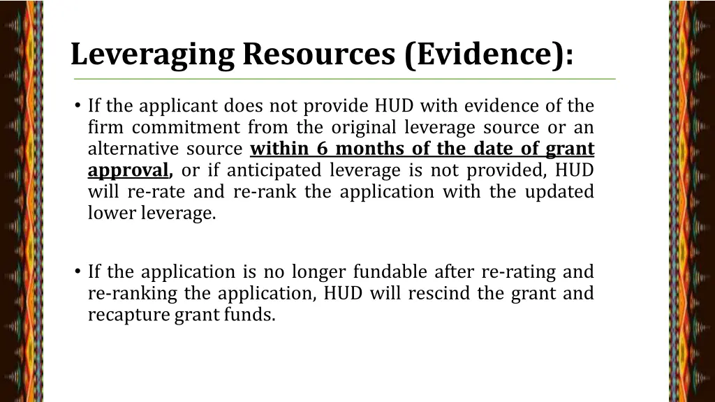 leveraging resources evidence