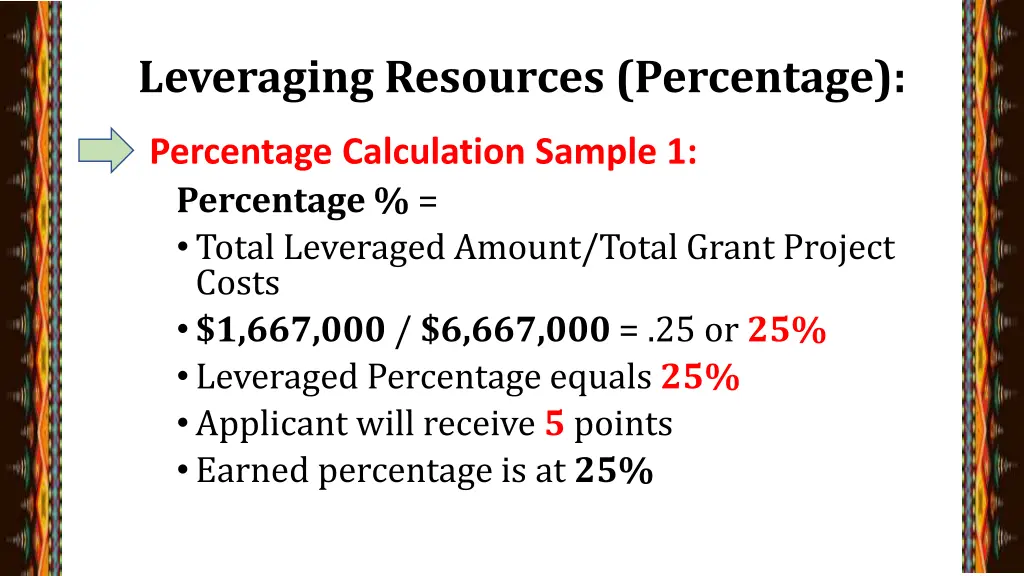 leveraging resources percentage 4