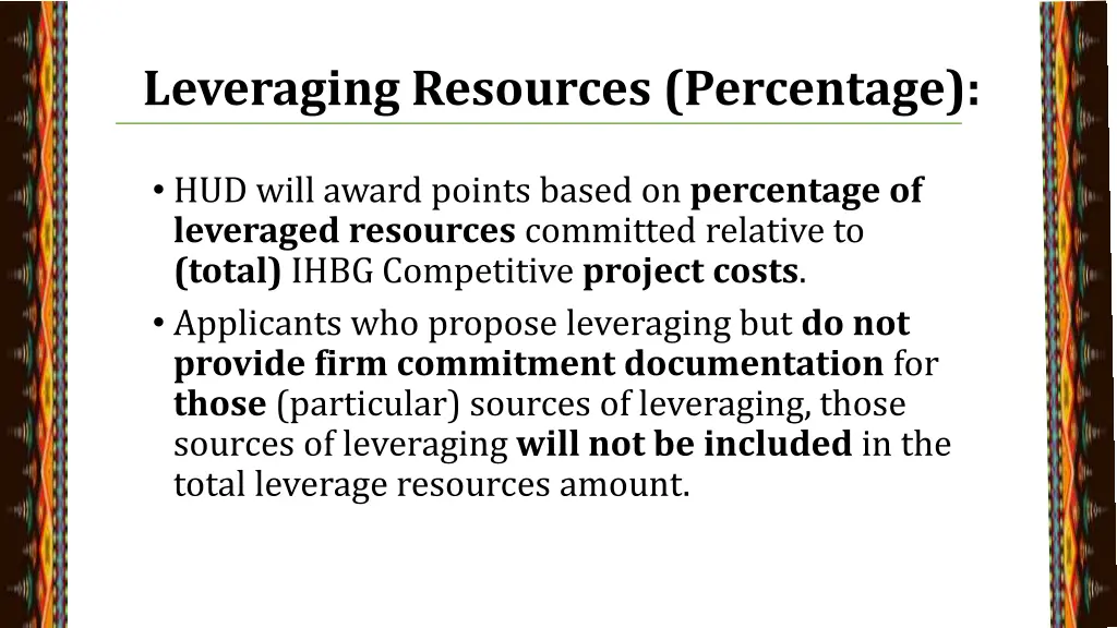 leveraging resources percentage