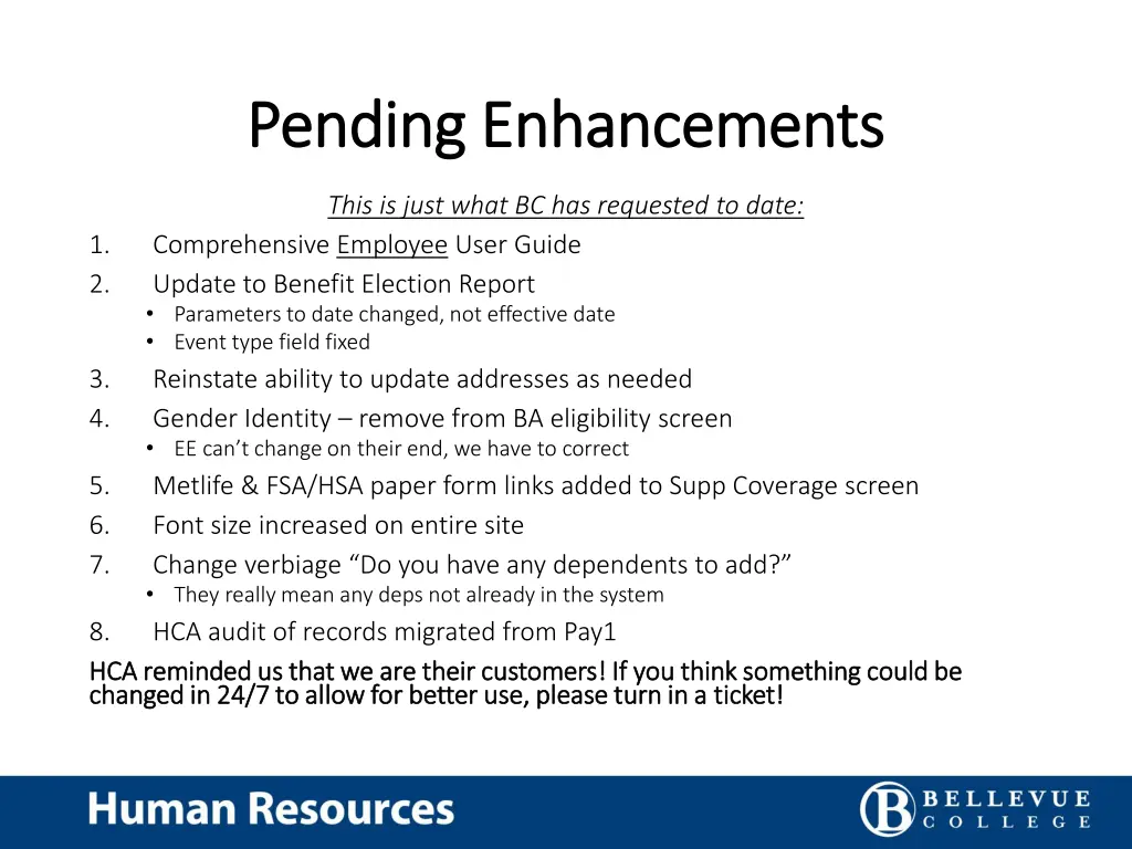 pending enhancements pending enhancements