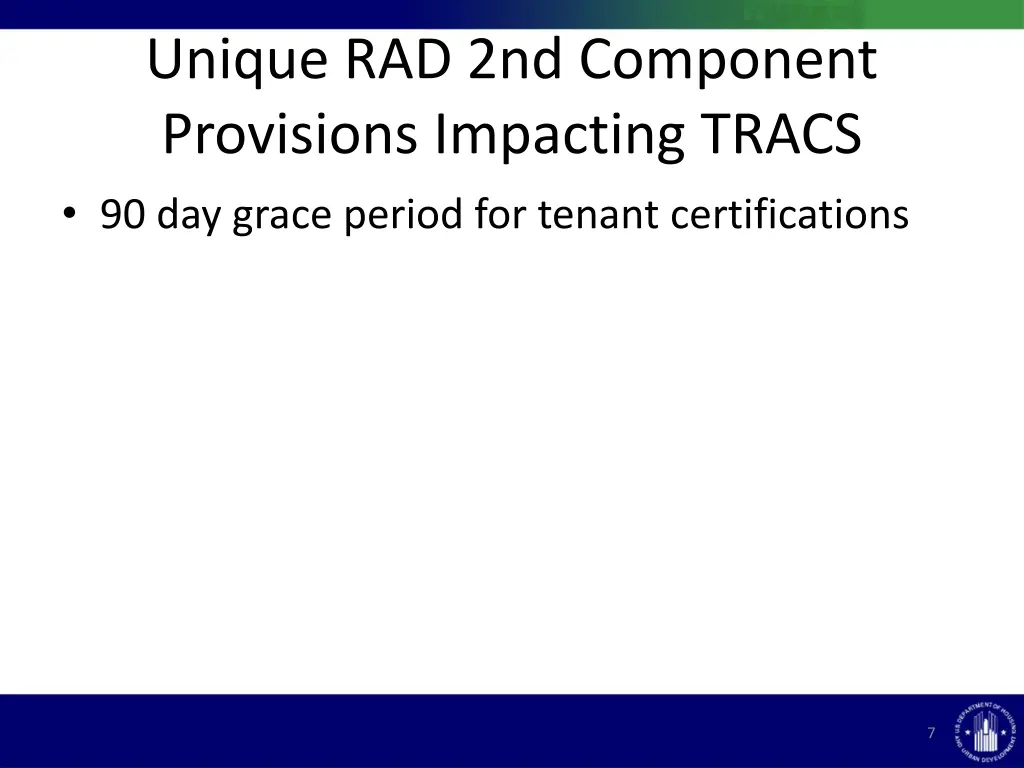 unique rad 2nd component provisions impacting