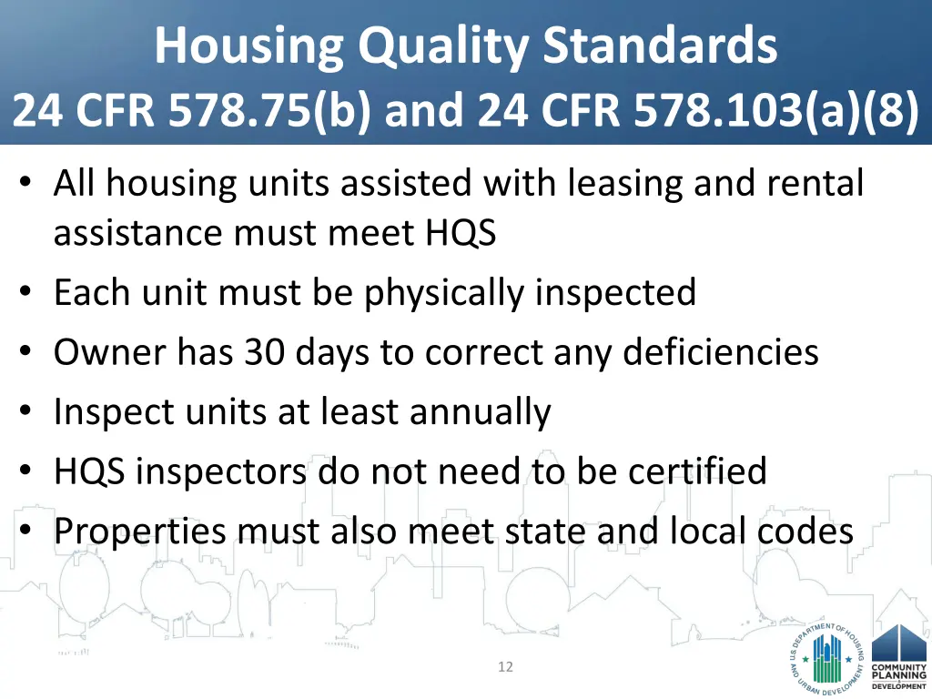 housing quality standards