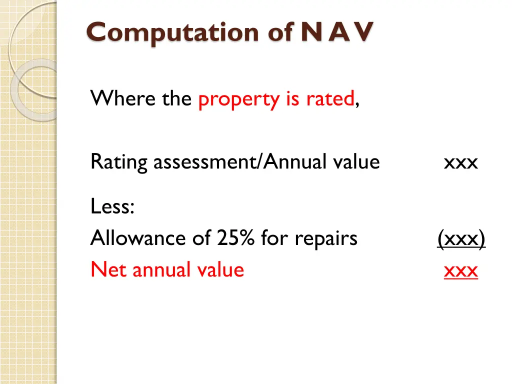 computation of n a v