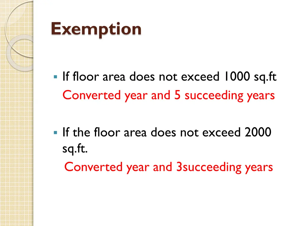 exemption