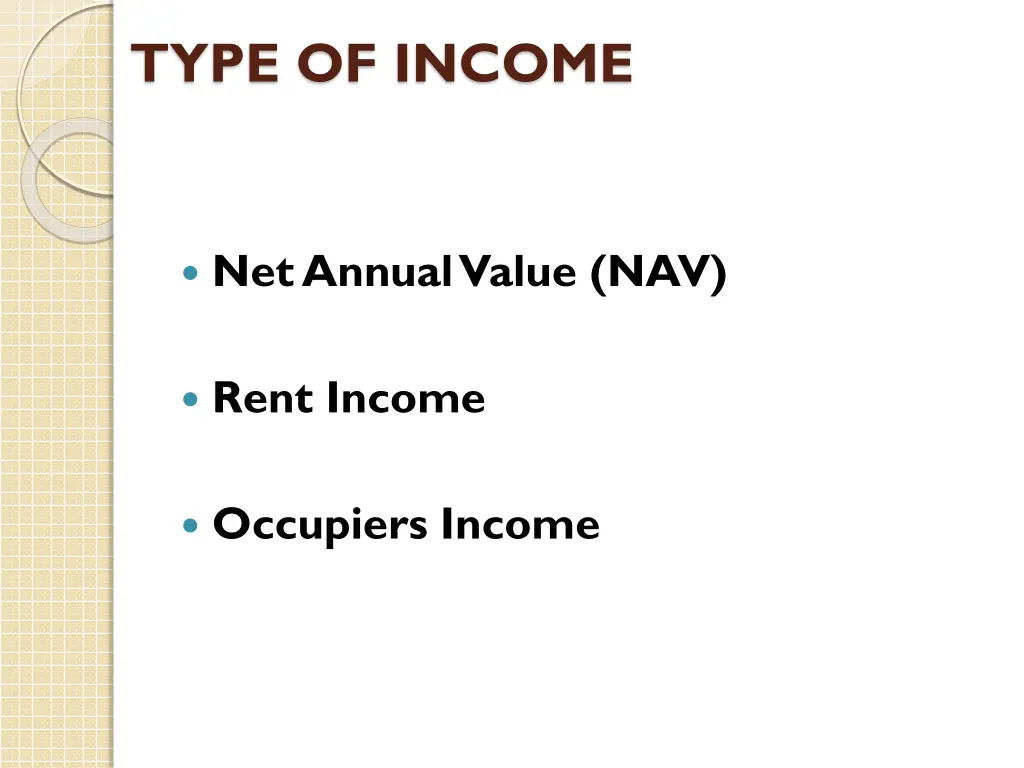 type of income