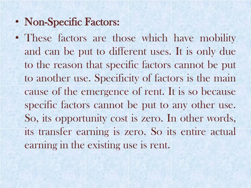 non non specific specific factors these factors