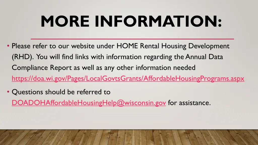 more information