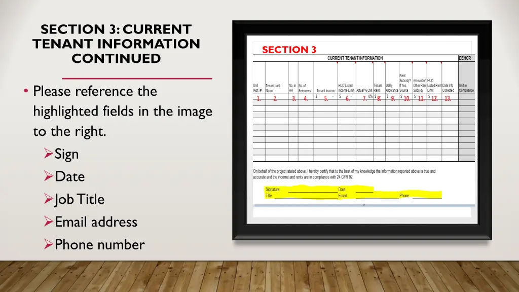 section 3 current tenant information continued 2