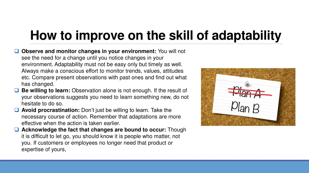 how to improve on the skill of adaptability