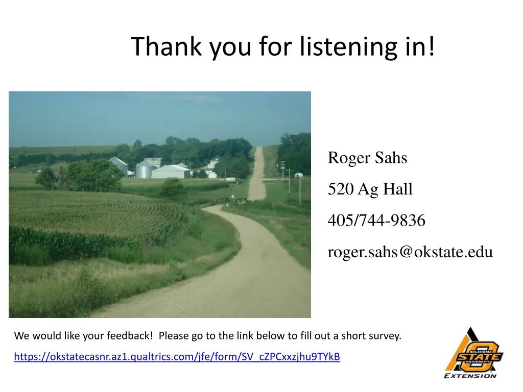 thank you for listening in