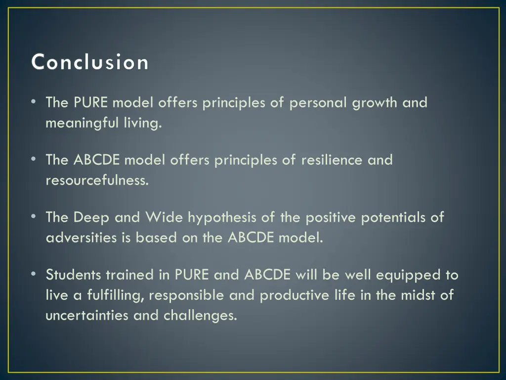 conclusion