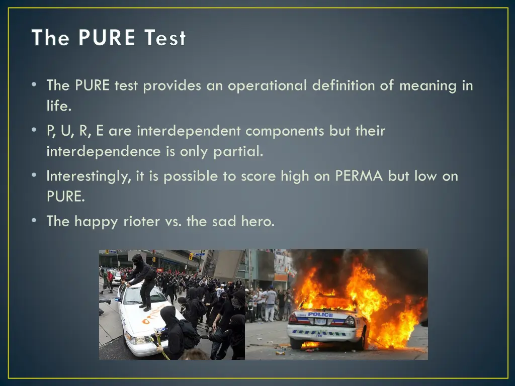 the pure test