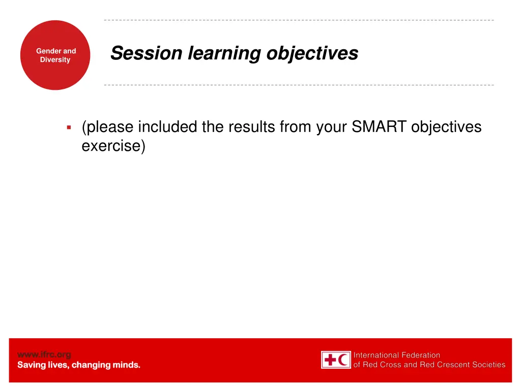 session learning objectives