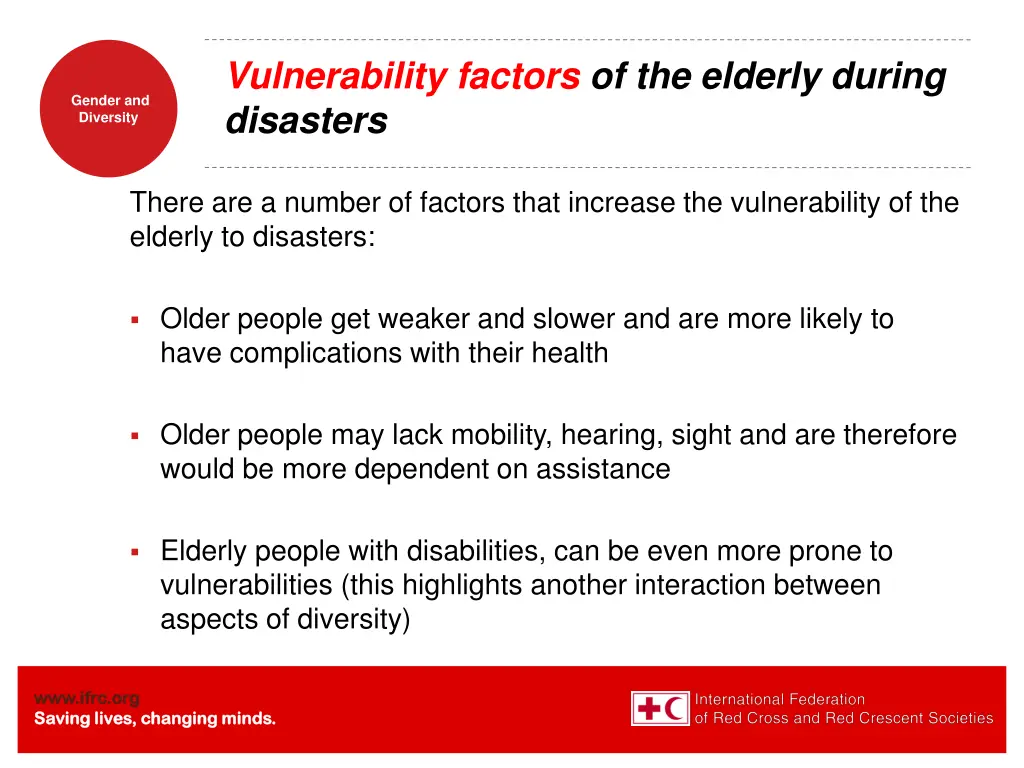 vulnerability factors of the elderly during