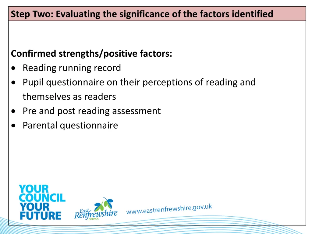 step two evaluating the significance