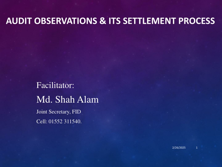 audit observations its settlement process