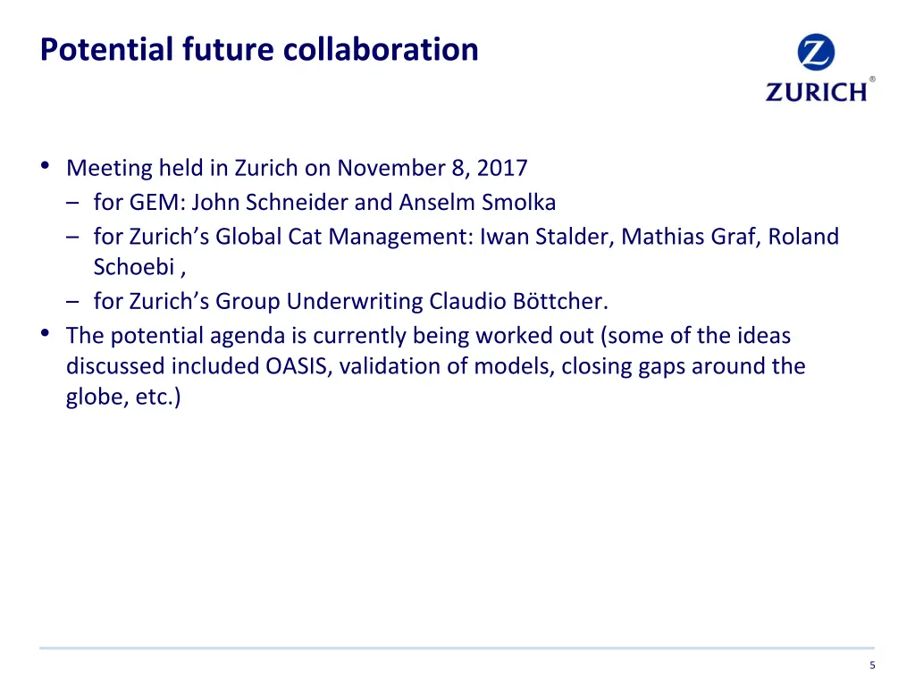 potential future collaboration