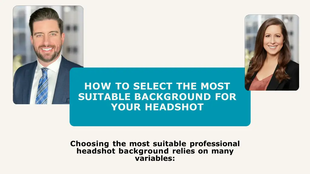 how to select the most suitable background