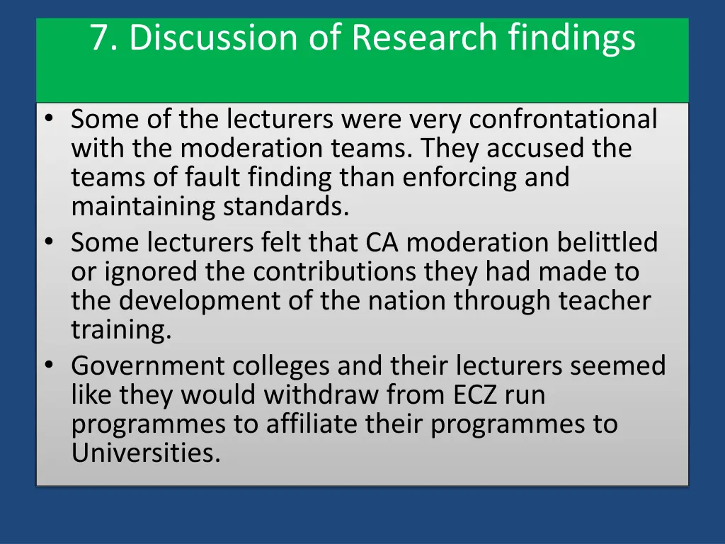 7 discussion of research findings