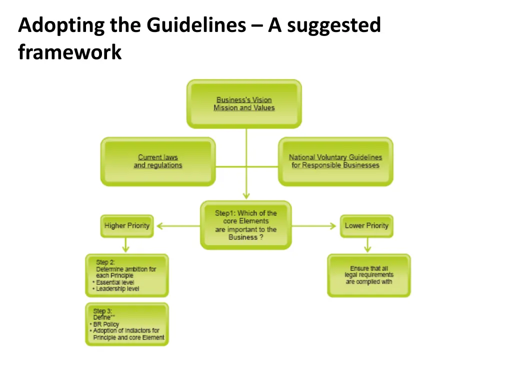adopting the guidelines a suggested framework