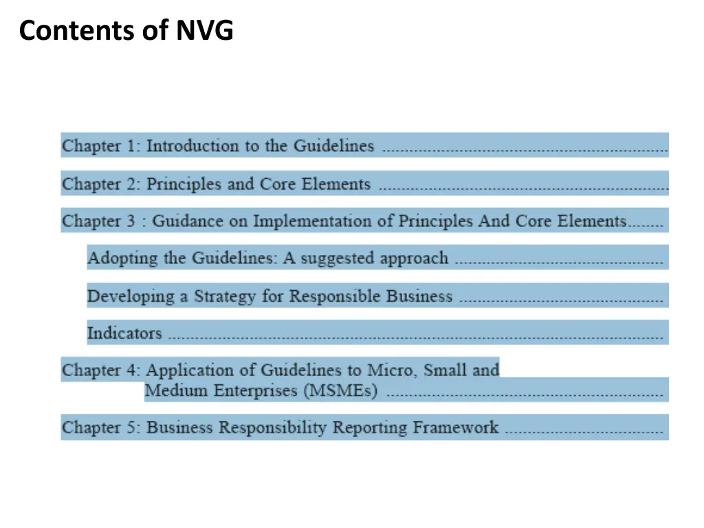 contents of nvg