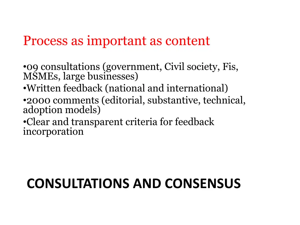 process as important as content