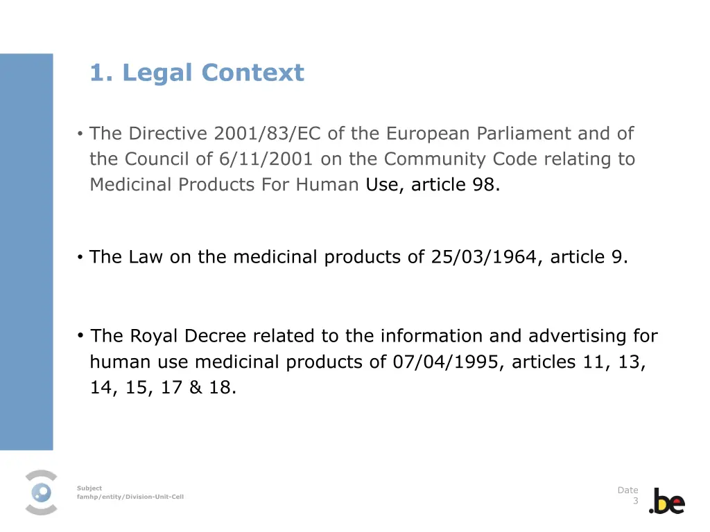 1 legal context