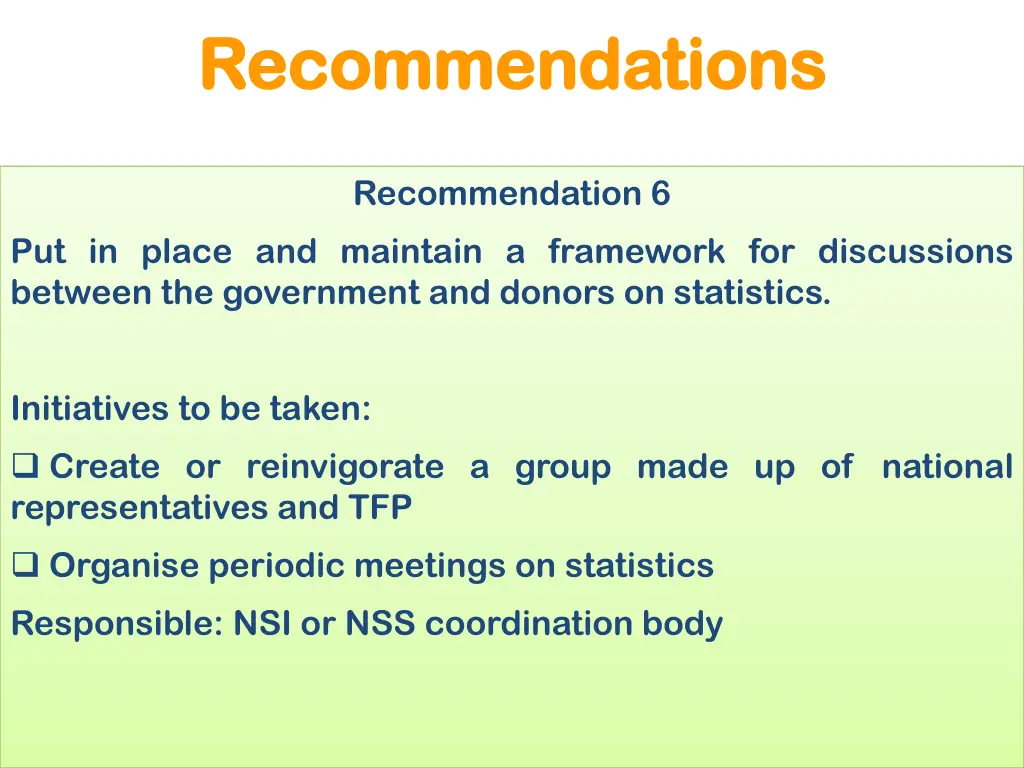 recommendations recommendations 6