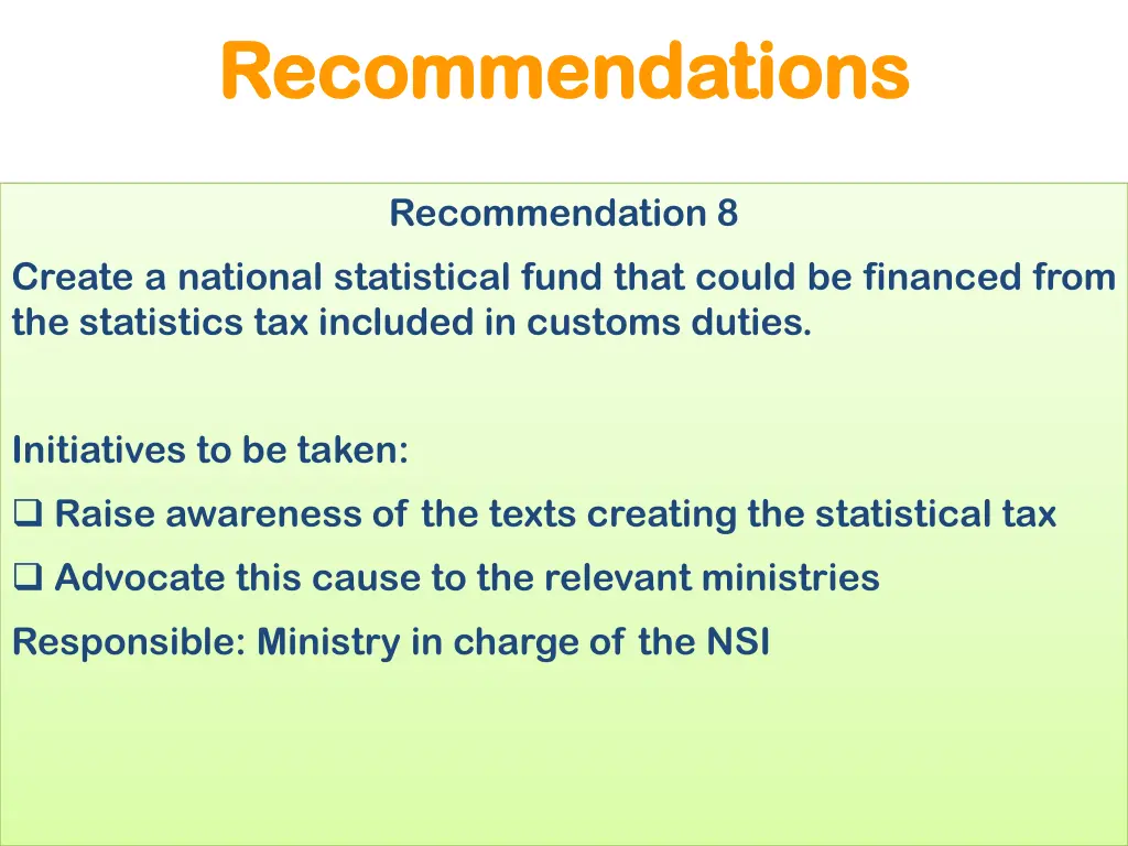 recommendations recommendations 8