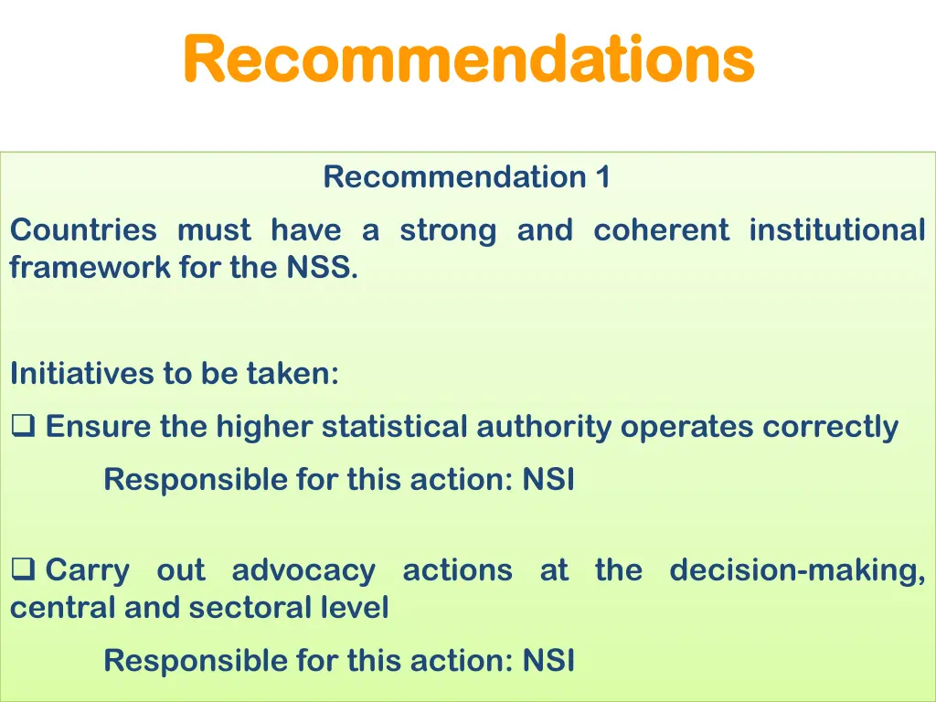 recommendations recommendations