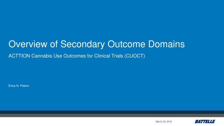overview of secondary outcome domains