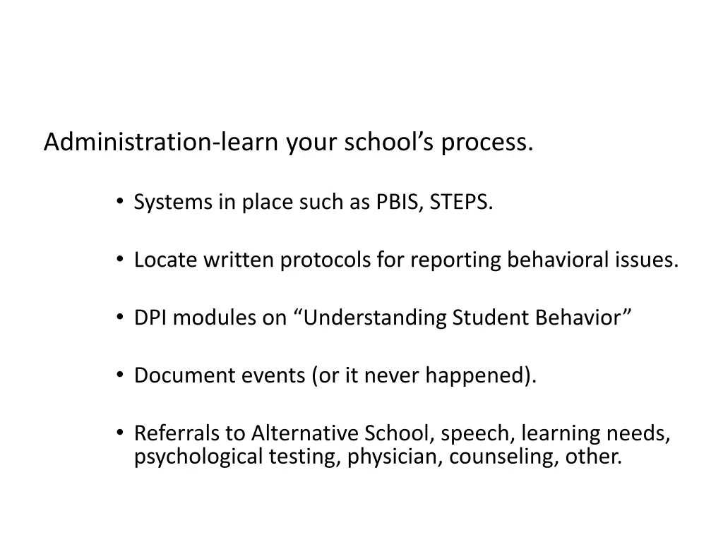 administration learn your school s process