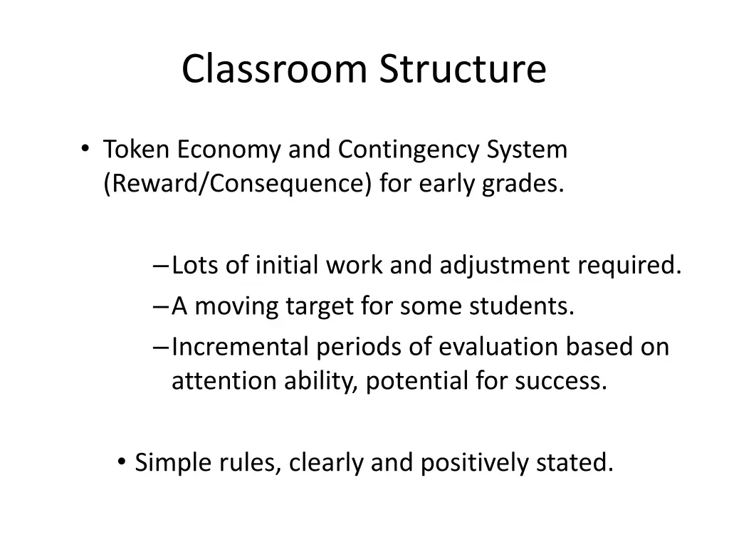 classroom structure