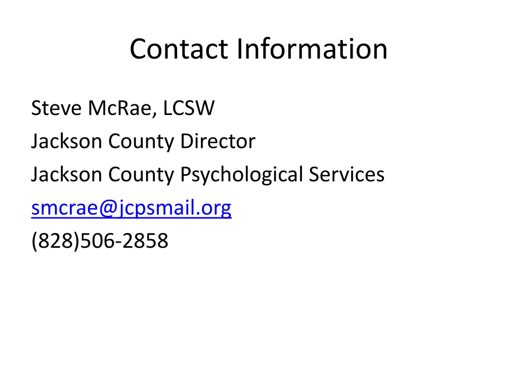 contact information