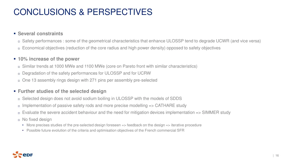 conclusions perspectives