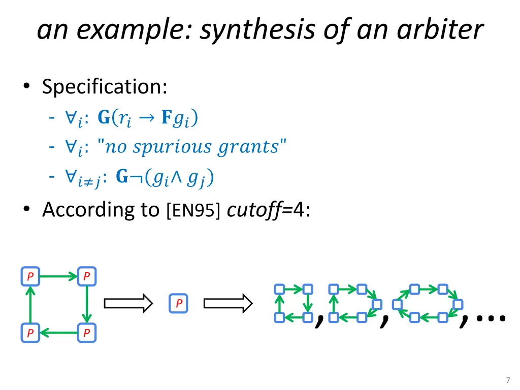 an example synthesis of an arbiter
