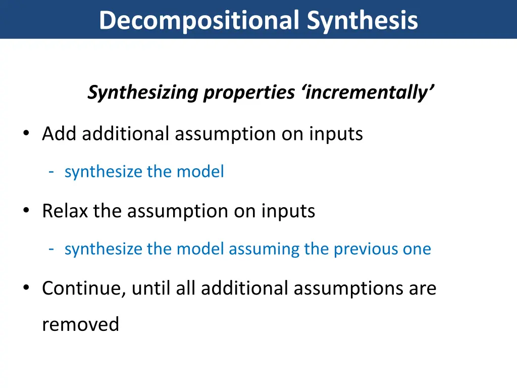 decompositional synthesis
