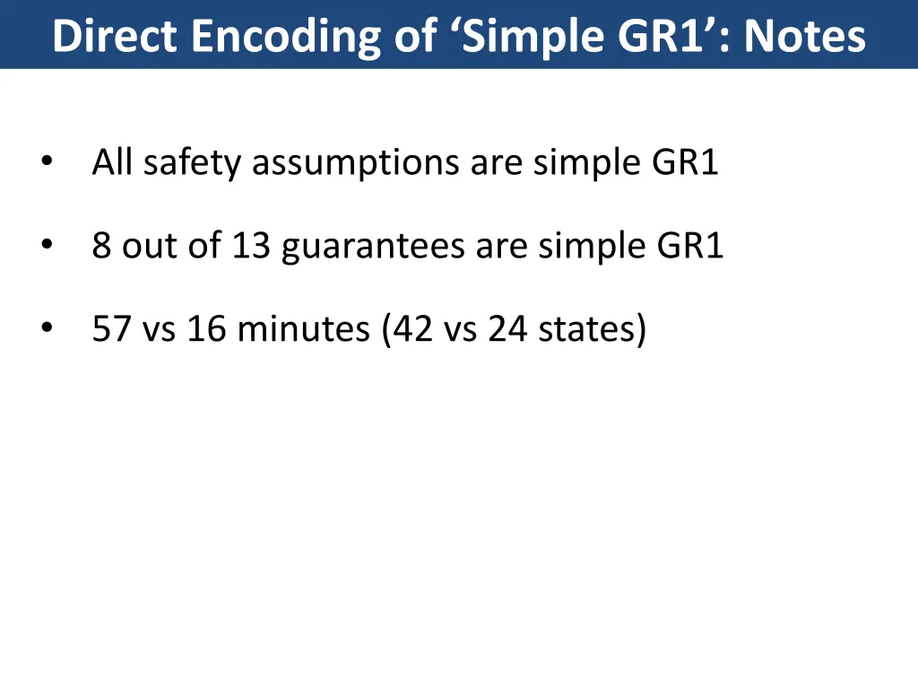 direct encoding of simple gr1 notes