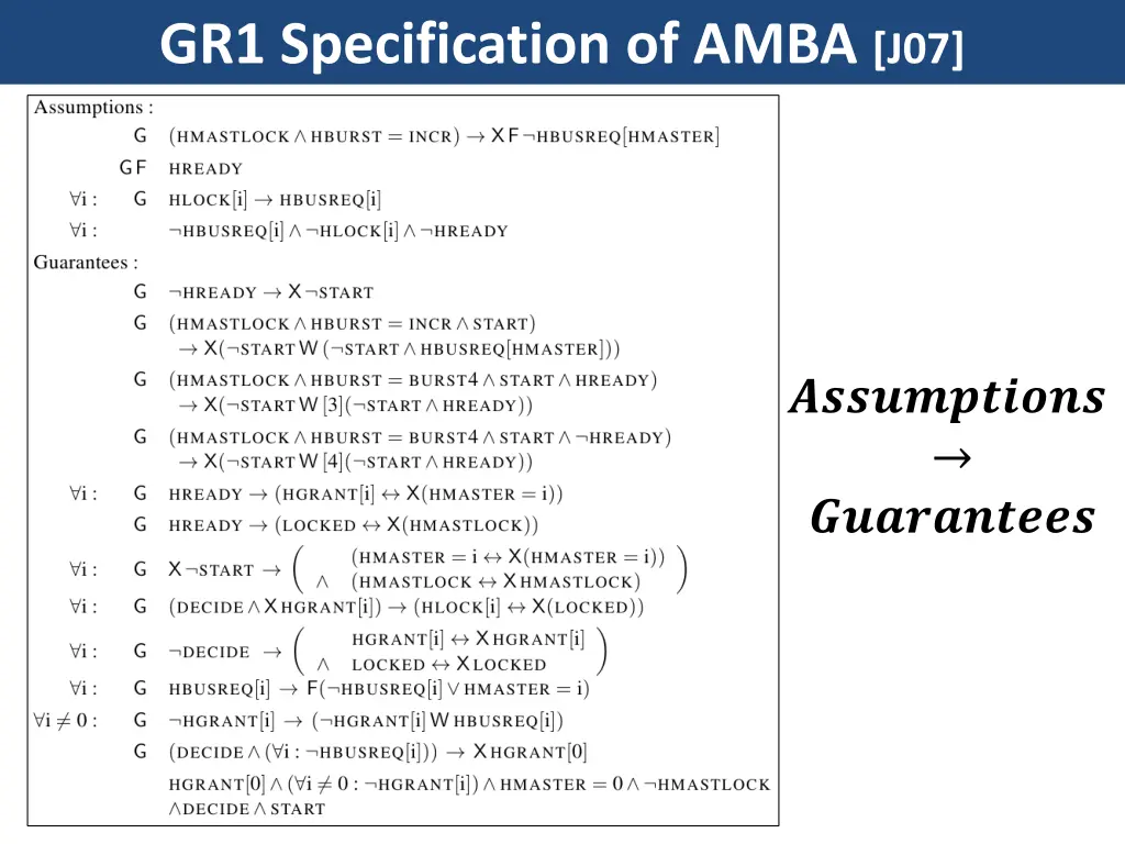 gr1 specification of amba j07