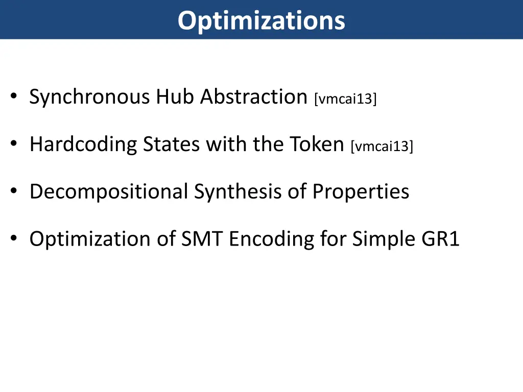 optimizations