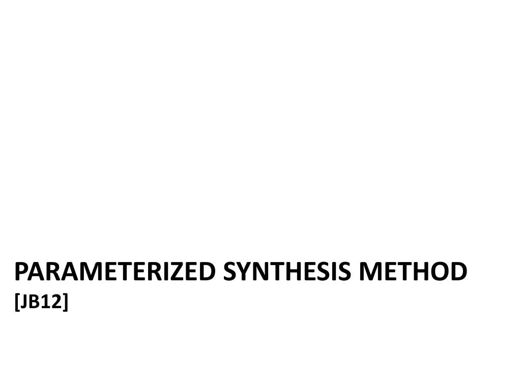 parameterized synthesis method jb12
