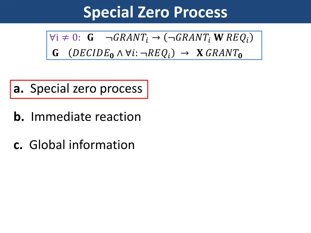 special zero process