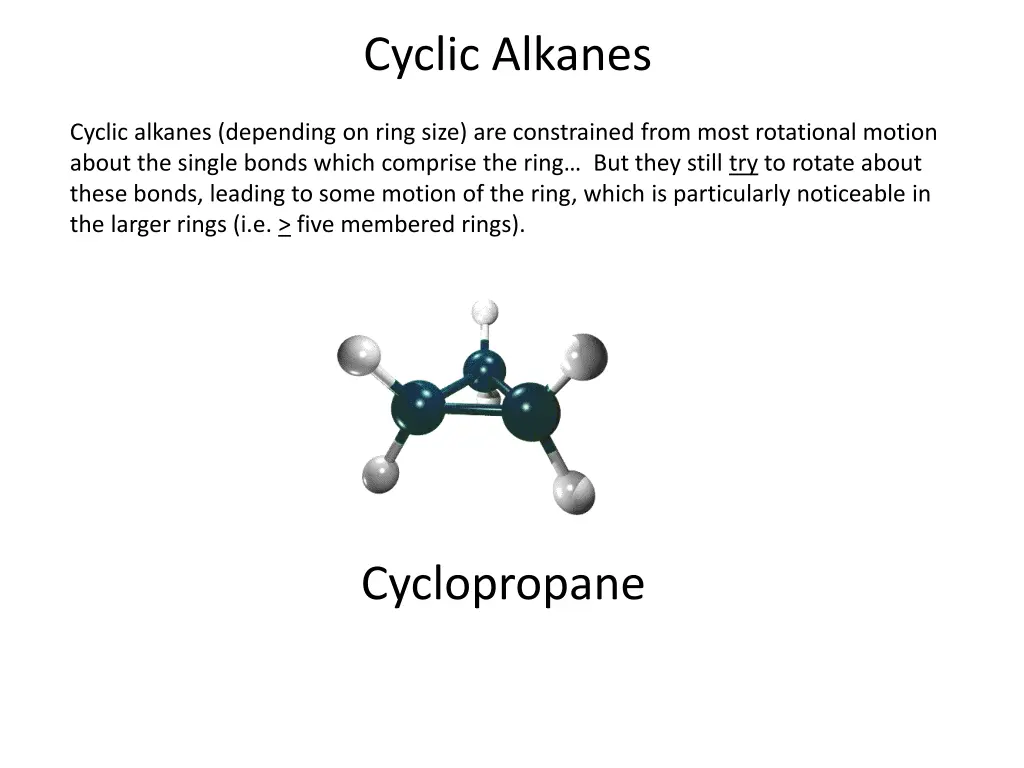 cyclic alkanes