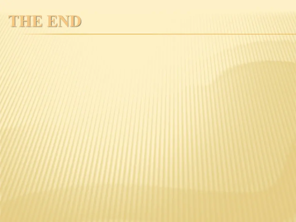 the end