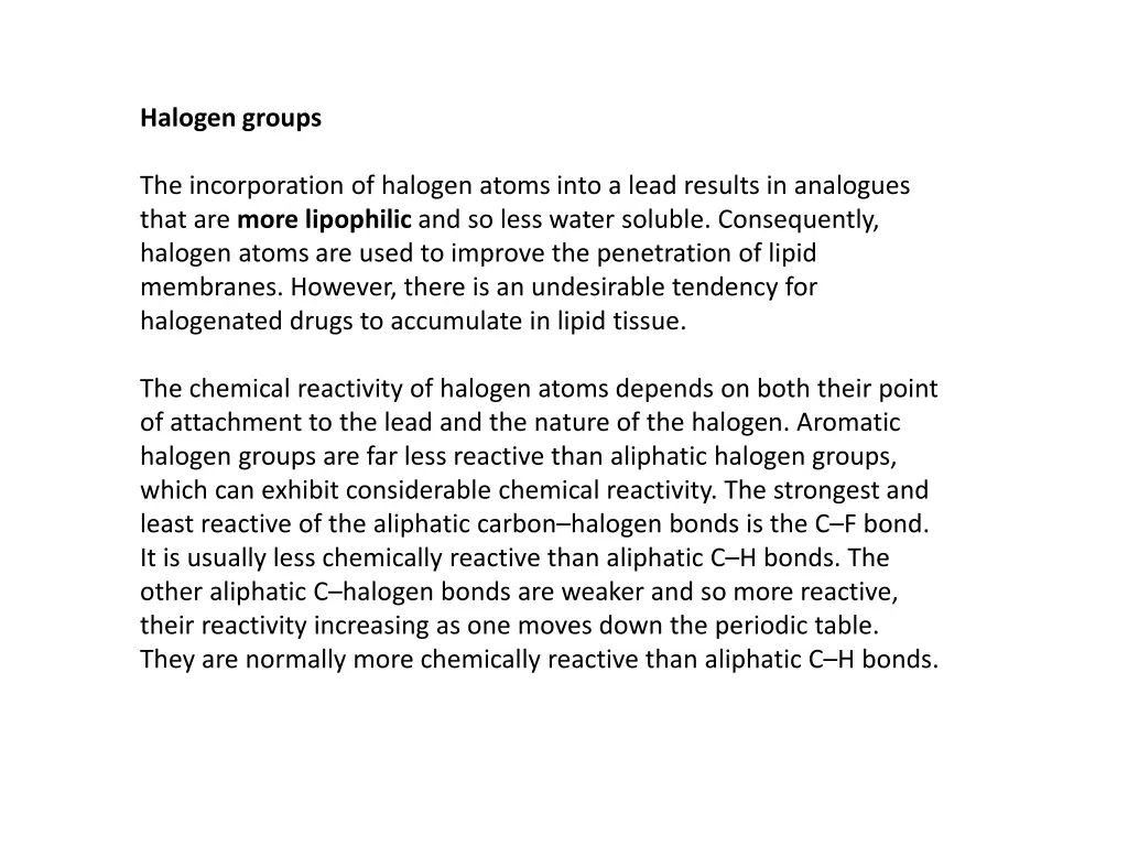 halogen groups