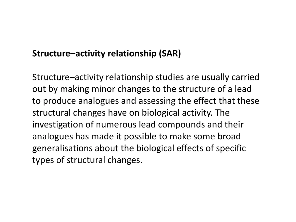 structure activity relationship sar
