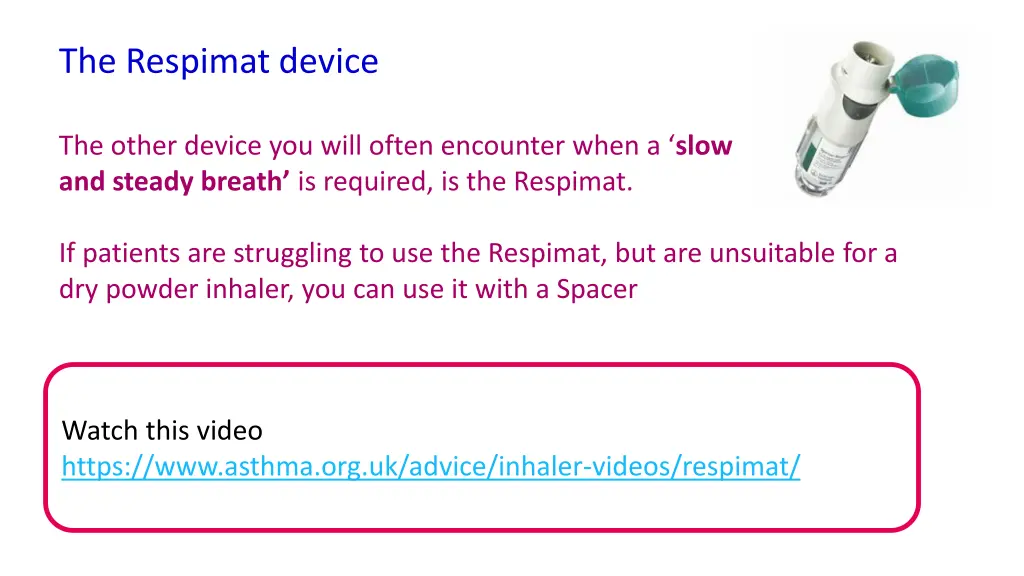 the respimat device