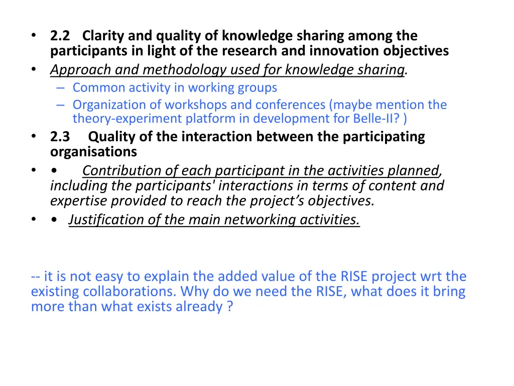 2 2 clarity and quality of knowledge sharing