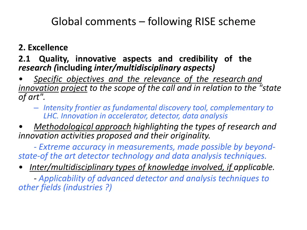 global comments following rise scheme