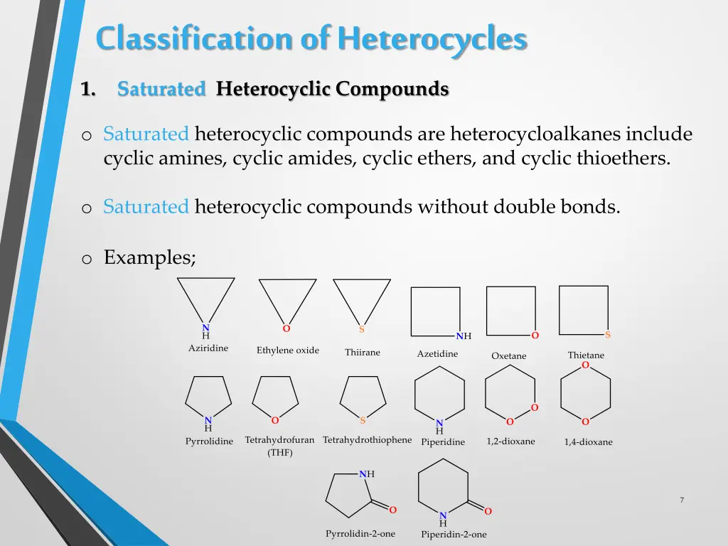 classification of heterocycles 2